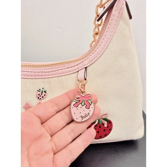 Juicy Couture Berry Sweet Hobo Shoulder Bag Color Natural #17 NWT - Picture 6 of 11